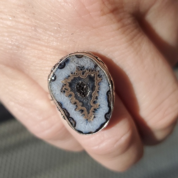 New Solar Agate 925 Silver Ring. - Picture 7 of 15